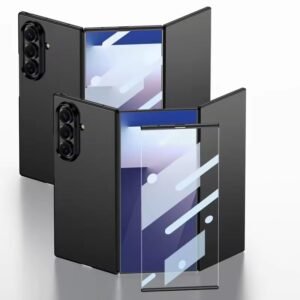 TechTrendz Hard PC Ultra Slim Matte Case for Samsung Galaxy Z Trifold,Shockproof Anti Scratch Protective Cover with Wireless Charging Compatible with Z Fold Trifold (Cool Black)