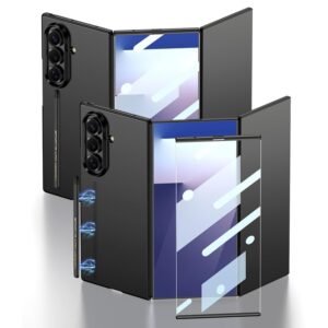 TechTrendz New Ultra-Thin Mobile Phone Case for Samsung Galaxy Z Trifold Cover with Magnetic Pen (Black)