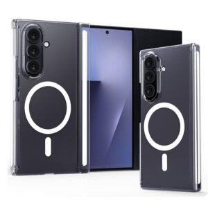 TechTrendz Magnetic [Compatible with MagSafe] for Samsung Galaxy Z Trifold Case Cover Transparent Anti Yellowing Hard PC Shockproof TPU Bumper Protective Phone Case for Galaxy Z Trifold Back Cover